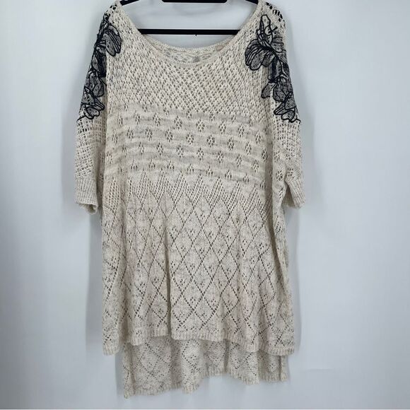 Anthropologie Knitted & Knotted Embroidered Luana tunic sweater - Picture 2 of 11